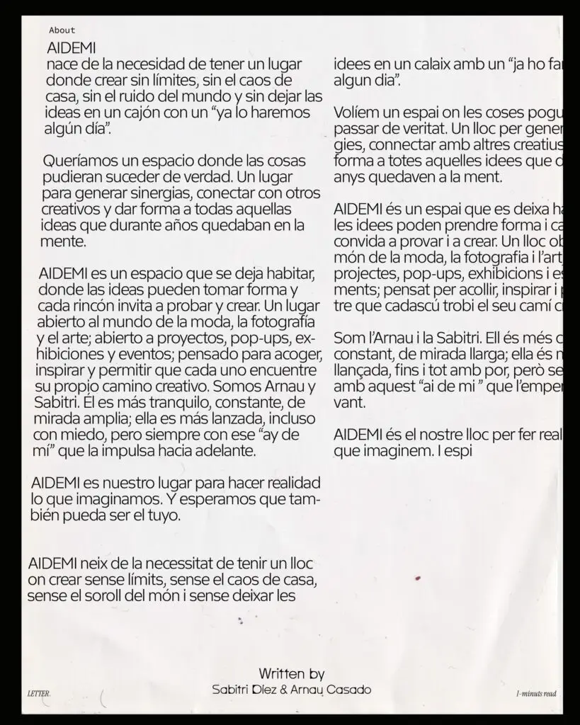 Aidemi Gallery — espacio